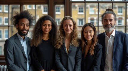 Obraz premium Diverse Business Team Portrait in Corporate Office