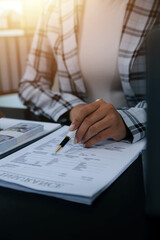 buy or sell real estate mortgage, Sale representative offer house purchase contract to buy a house or apartment and mortgage Money and Financial Concepts