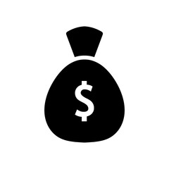 Money bag icon with simple and modern design