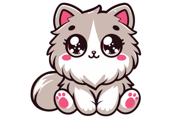  Vector cute cat illustration