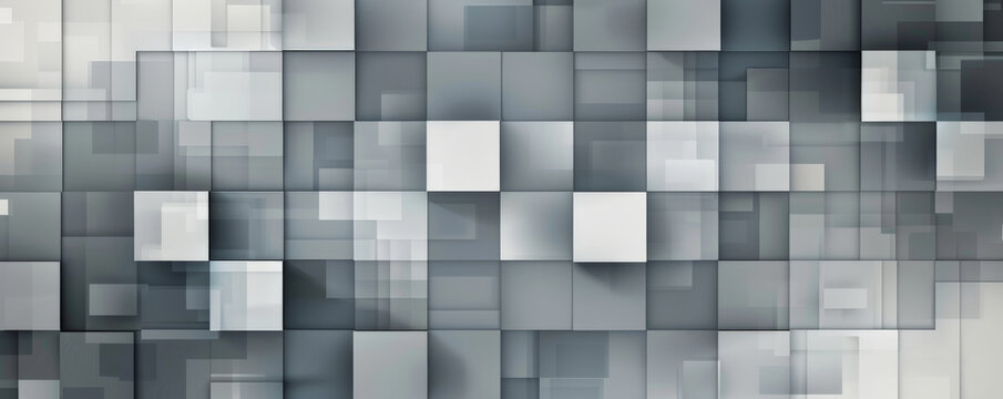Abstract geometric background with a grid of squares and rectangles in various shades of gray. The minimalist design emphasizes structure and order, perfect for a sleek and modern look.
