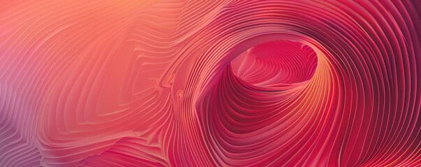 Fototapeta premium Abstract geometric background with swirling lines and spiral shapes in a gradient of red and pink hues. The fluid and dynamic design captures a sense of motion and vibrancy.