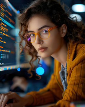Students in a coding class, learning programming, tech skills, master coding languages, building software, and preparing for tech careers in a dynamic and interactive learning environment