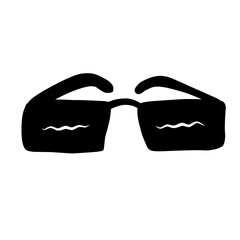 Fototapeta premium glasses , sunglasses silhouette vector illustration, black collection. Showcasing diverse styles, shapes perfect for summer, fashion, accessories designs.Ideal for unisex, men,