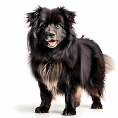Obraz premium Himalayan sheepdog breed standing against white background, AI Generated