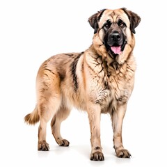 Kangal shepherd dog breed standing against white background, Ai Generated