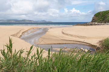 Ria de Esteiro on. Esteiro Beach. Xove, Lugo. Galicia