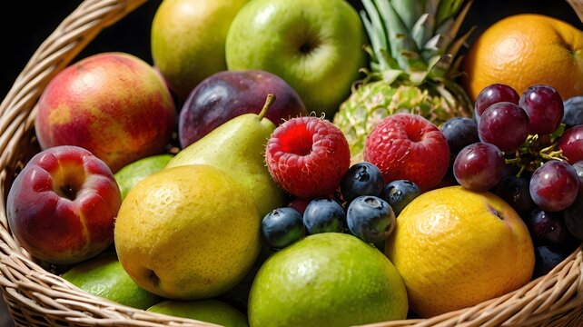 Tropical fuit as health nutrition on basket
