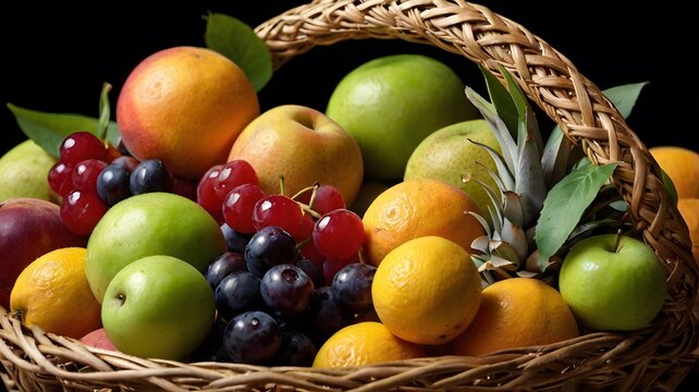 Tropical fuit as health nutrition on basket