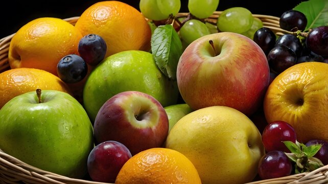 Tropical fuit as health nutrition on basket