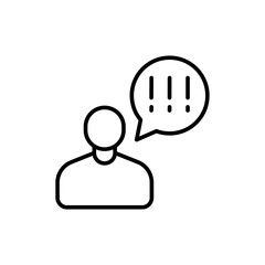 Panic attack outline icons, minimalist vector illustration ,simple transparent graphic element .Isolated on white background