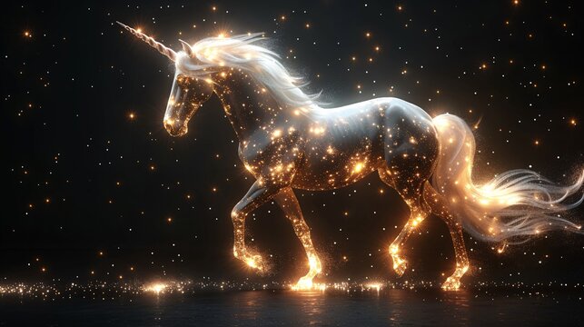 Magical Unicorn with Golden Dust.