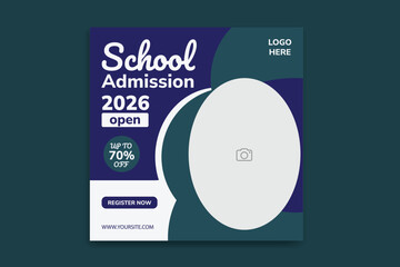 school social media post Back to school social media post banner template banner design