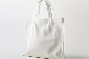 White canvas tote bag mockup with space for branding or design. Blank bag for logo or slogan. Reusable bag for shopping, groceries, or everyday use.
