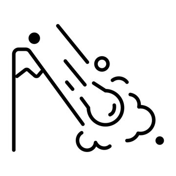 black mountain avalanche icon clip art preview