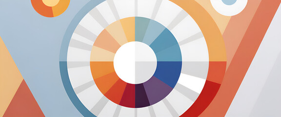 Fototapeta premium illustrazione con elementi geometrici a tema minimalista astratto contemporaneo