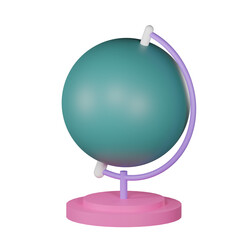 Obraz premium Globe 3D icon isolated on white background