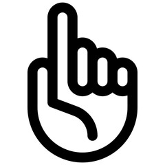 Hand counting. Editable stroke vector icon.