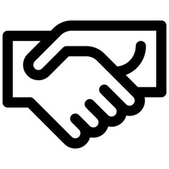 Handshake. Editable stroke vector icon.