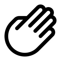 Hand. Editable stroke vector icon.