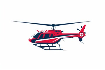 Helicopter logo icon, aircraft symbol, rotorcraft template isolated on white background