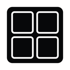 Simple Chocolate glyph icon. The icon can be used for websites, print templates, presentation templates, illustrations, etc