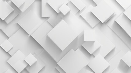 Modern and stylish 2d background, featuring square shapes, dynamic composition. Smooth gradients. subtle white on white with a professional finish