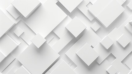Obraz premium Modern and stylish 2d background, featuring square shapes, dynamic composition. Smooth gradients. subtle white on white with a professional finish