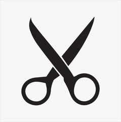 scissors icon silhouette vector on a White Background