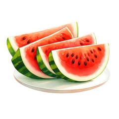 slice of watermelon on white background