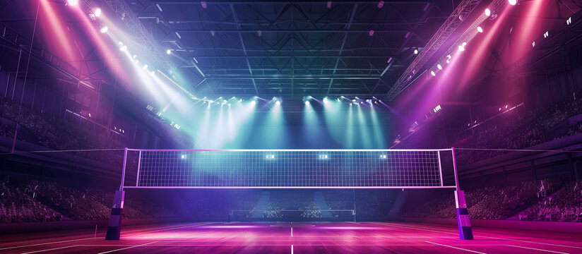 concept modern volleyball indoor stadium
