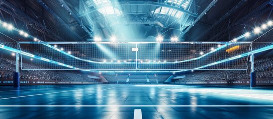 concept modern volleyball indoor stadium