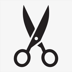 scissors icon silhouette vector on a White Background