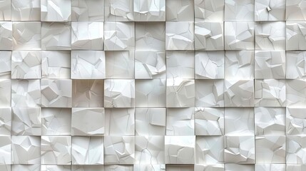white cubes on white, texture. White geometrical background