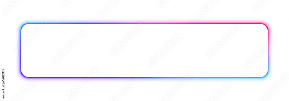 Poster Neon frames with glow effects, glare and sparkles. Vector isolated magical empty borders of geometric shapes.
