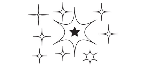 shine icon isolated on white background. vector illustration.