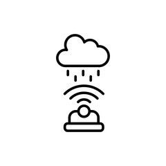 Rain Sensor outline icons, minimalist vector illustration ,simple transparent graphic element .Isolated on white background