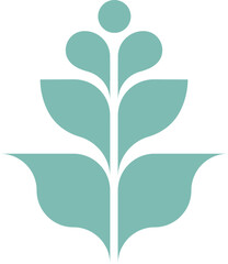 Abstract geometric botanical pattern