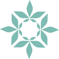 Fototapeta premium Abstract geometric floral shape