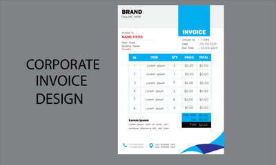 creative modern minimal invoice template design 