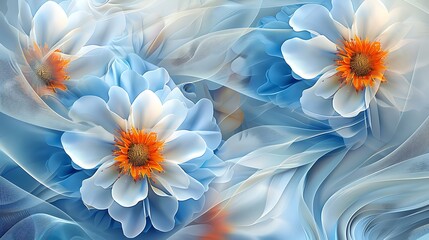 Obraz premium Beautiful feather artwork decoration wall art floral design background