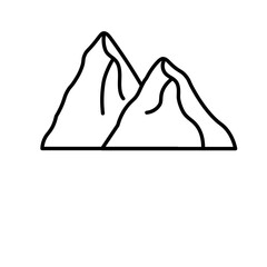 Fototapeta premium Mountain Line Icon