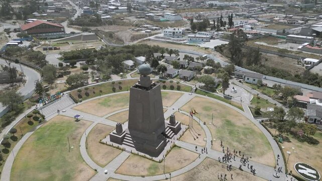 Quito, Ecuador, statue locate on the equator line