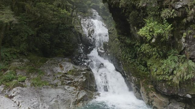 Christie falls in Fiordland, New Zealand.