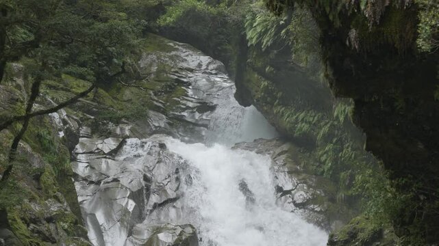 Christie falls in Fiordland, New Zealand.