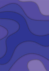 3D abstract background with blue cut paper shapes. Vector layout design for business presentations, flyers, posters.