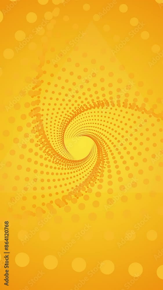 Poster red and orange background. motion.white small circles creating triangles in animation that move out 