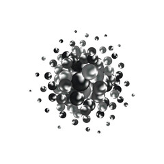 Beautiful ball round holographic gradient iridescent background colorful illustration