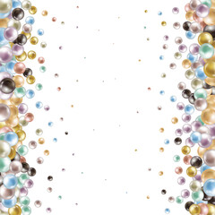 Abstract multicolored background with pearls. Modern festive illustration.