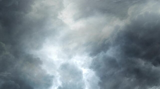 lightning during a thunderstorm at night